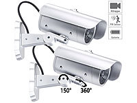 VisorTech 2er-Set Überwachungskamera-Attrappen, Bewegungssensor, Signal-LED; Netzwerk-Überwachungssysteme mit HDD-Recorder & IP-Kameras Netzwerk-Überwachungssysteme mit HDD-Recorder & IP-Kameras Netzwerk-Überwachungssysteme mit HDD-Recorder & IP-Kameras 