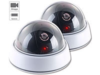 VisorTech 2er-Set Dome-Überwachungskamera-Attrappen, durchsichtiger Kuppel, LED; Netzwerk-Überwachungssysteme mit HDD-Recorder & IP-Kameras Netzwerk-Überwachungssysteme mit HDD-Recorder & IP-Kameras Netzwerk-Überwachungssysteme mit HDD-Recorder & IP-Kameras 