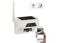 VisorTech HD-IP-Kamera mit Akku & Solar-Panel, Bewegungssensor, Nachtsicht, IP55; Kamera-Attrappen 
