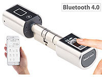 VisorTech Elektronischer Tür-Schließzylinder mit Fingerprint-Scanner & Bluetooth