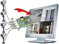 VisorTech Videoüberwachungskarte PCI für 4 Kanäle