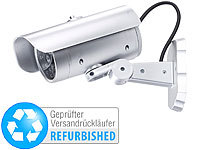 VisorTech Überwachungskamera-Attrappe mit Bewegungssensor (Versandrückläufer); Netzwerk-Überwachungssysteme mit HDD-Recorder & IP-Kameras 