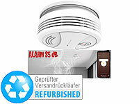 VisorTech WLAN-Design-Rauchmelder, Rauchwarnmelder Alexa; Rauchmelder mit 10-Jahres-Batterie, Funk-Rauchmelder Rauchmelder mit 10-Jahres-Batterie, Funk-Rauchmelder Rauchmelder mit 10-Jahres-Batterie, Funk-Rauchmelder