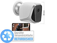 VisorTech 2K-IP-Überwachungskamera mit Akku, App, Versandrückläufer; Akkubetriebene IP-Full-HD-Überwachungskameras mit Apps 