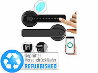 VisorTech Fingerabdruck Türöffner, Türbeschläge mit Fingerprintsensor; Tür-Schließzylinder mit Apps, Transponder-Schlüsseln & Zahlen-Codes Tür-Schließzylinder mit Apps, Transponder-Schlüsseln & Zahlen-Codes Tür-Schließzylinder mit Apps, Transponder-Schlüsseln & Zahlen-Codes