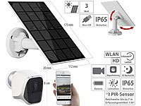 VisorTech IP-HD-Überwachungskamera mit Solarpanel; Wildkameras Wildkameras 