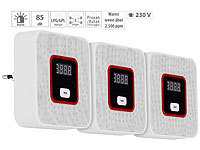 VisorTech 3er-Set Design-Steckdosen-Multigasmelder für Erdgas und Autogas; GSM-Funk-Alarmanlagen GSM-Funk-Alarmanlagen GSM-Funk-Alarmanlagen GSM-Funk-Alarmanlagen 