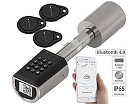 VisorTech Elektronischer Tür-Schließzylinder, Transponder, Bluetooth & App, IP65; Sicherheits-Türbeschläge mit Fingerabdruck-Scanner und Transponder Sicherheits-Türbeschläge mit Fingerabdruck-Scanner und Transponder 