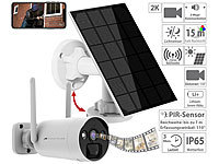 VisorTech 2K-Funk-Kamera für Rekorder DSC-500.nvr, Solarpanel, Nachtsicht, PIR