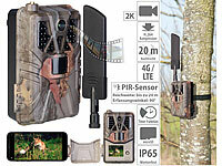VisorTech 4G/LTE-Akku-Wildkamera mit 2K-Auflösung, PIR-Sensor, Nachtsicht, App