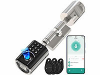 VisorTech Türschließzylinder, RFID-Türschloss, Türschloss mit App; Tür-Schließzylinder mit Apps, Transponder-Schlüsseln & Zahlen-Codes Tür-Schließzylinder mit Apps, Transponder-Schlüsseln & Zahlen-Codes Tür-Schließzylinder mit Apps, Transponder-Schlüsseln & Zahlen-Codes