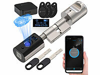 VisorTech Fingerprint Türschloss, Fingerabdrucksensor Türschloss; Netzwerk-Überwachungssysteme mit Rekorder, Kamera, Personenerkennung und App Netzwerk-Überwachungssysteme mit Rekorder, Kamera, Personenerkennung und App Netzwerk-Überwachungssysteme mit Rekorder, Kamera, Personenerkennung und App
